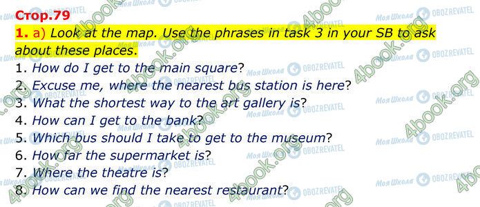 ГДЗ Англійська мова 5 клас сторінка Стр.79 (1a)
