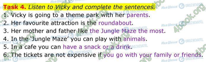 ГДЗ Англійська мова 5 клас сторінка 4