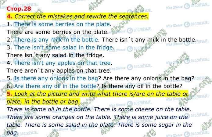 ГДЗ Английский язык 5 класс страница Стр.28 (4-5)