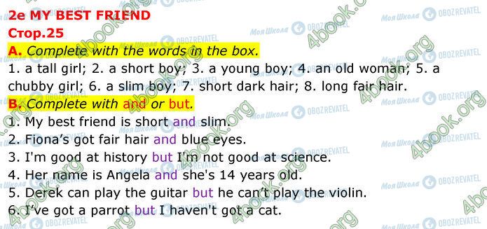 ГДЗ Англійська мова 5 клас сторінка Стр.25 (a-b)