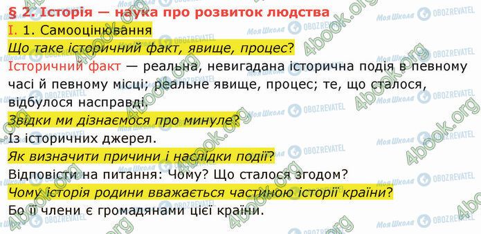 ГДЗ История Украины 5 класс страница §2 (1)