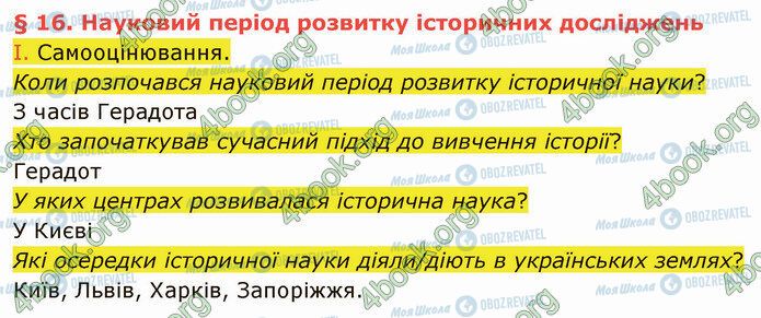 ГДЗ Історія України 5 клас сторінка §16