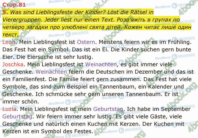 ГДЗ Немецкий язык 5 класс страница Стр.81 (5)
