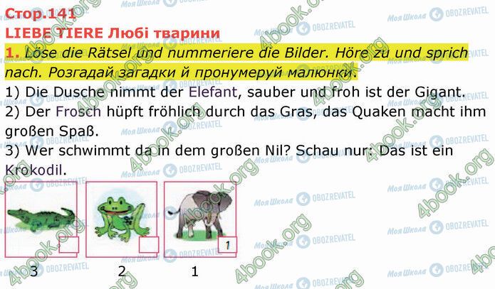 ГДЗ Німецька мова 5 клас сторінка Стр.141 (1)