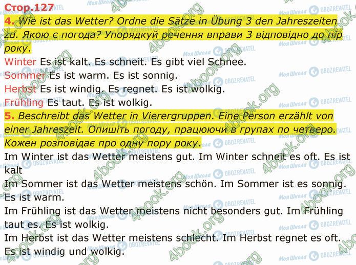 ГДЗ Німецька мова 5 клас сторінка Стр.127 (4)