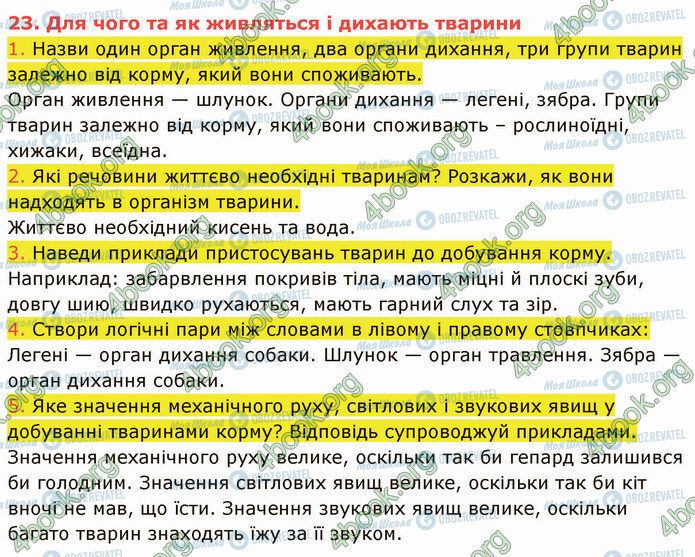 ГДЗ Природознавство 5 клас сторінка 23 (1-5)