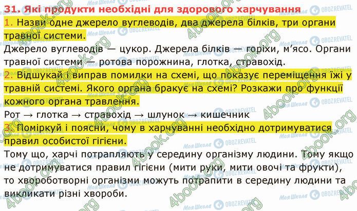 ГДЗ Природознавство 5 клас сторінка 31 (1-3)