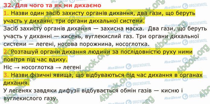 ГДЗ Природознавство 5 клас сторінка 32 (1-3)