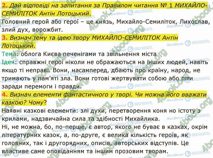 ГДЗ Українська література 5 клас сторінка Стр.104 (2-4)