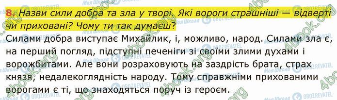 ГДЗ Українська література 5 клас сторінка Стр.104 (8)