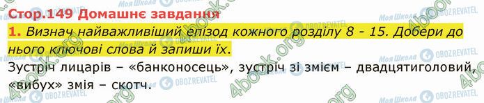 ГДЗ Українська література 5 клас сторінка Стр.149 (ДЗ)