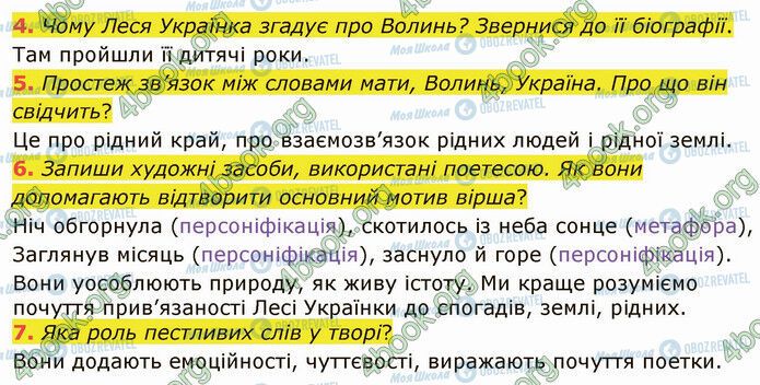 ГДЗ Українська література 5 клас сторінка Стр.191 (4-7)