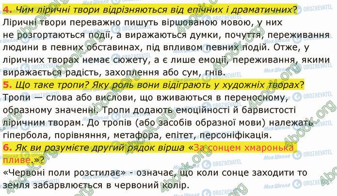 ГДЗ Українська література 5 клас сторінка Стр.126 (4-6)