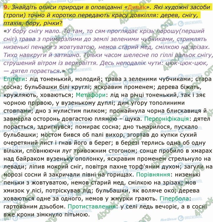 ГДЗ Укр лит 5 класс страница Стр.216 (9)