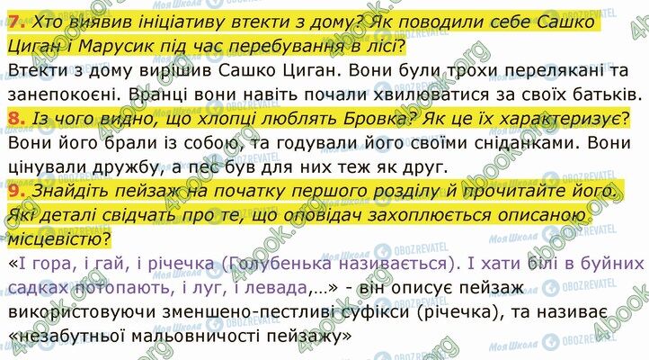 ГДЗ Українська література 5 клас сторінка Стр.260 (7-9)