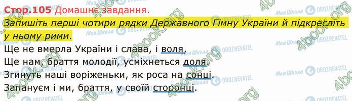 ГДЗ Українська література 5 клас сторінка Стр.105 (ДЗ)