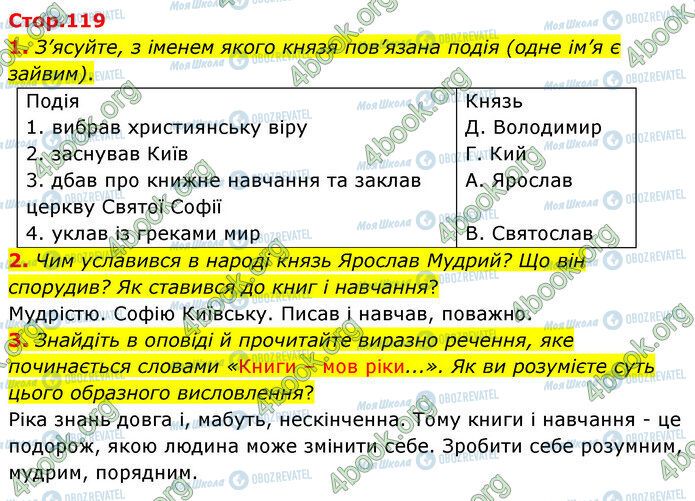ГДЗ Українська література 5 клас сторінка Стр.119 (1-3)