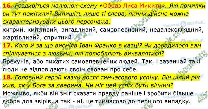 ГДЗ Українська література 5 клас сторінка Стр.66 (16-18)