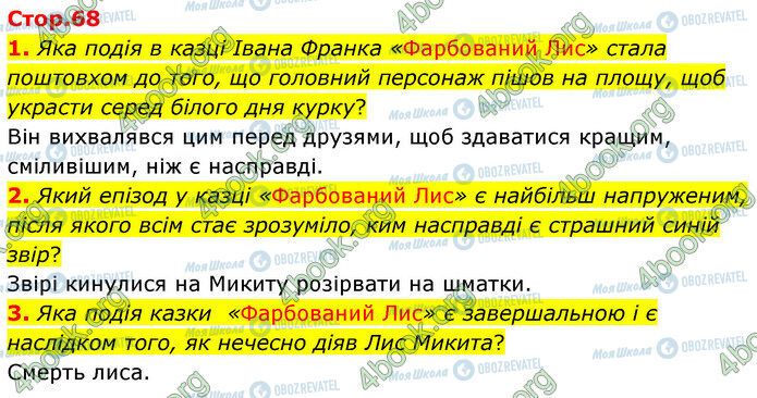 ГДЗ Українська література 5 клас сторінка Стр.68 (1-3)