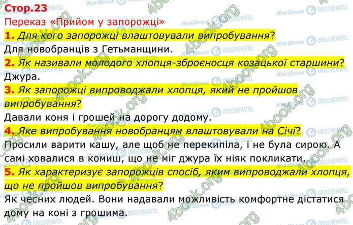 ГДЗ Українська література 5 клас сторінка Стр.23 (1-5)