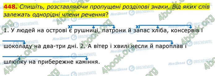 ГДЗ Українська мова 5 клас сторінка 448