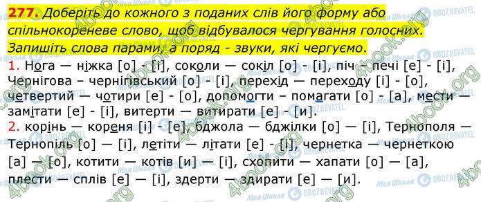ГДЗ Укр мова 5 класс страница 277