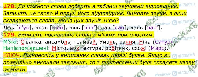 ГДЗ Укр мова 5 класс страница 178-179