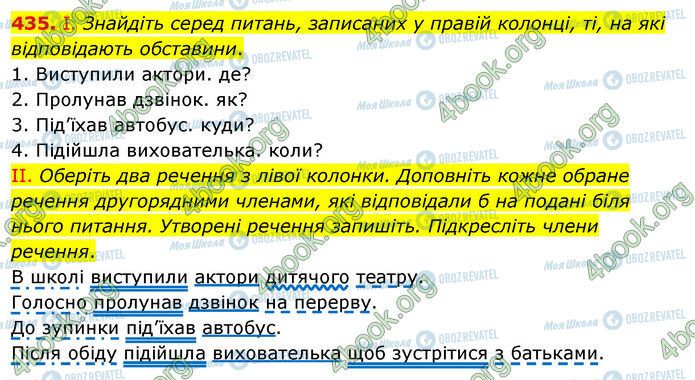 ГДЗ Українська мова 5 клас сторінка 435