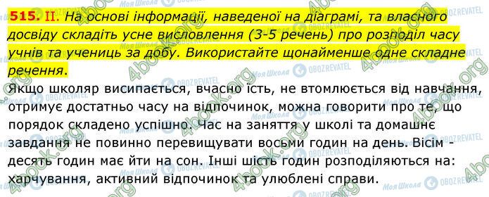 ГДЗ Українська мова 5 клас сторінка 515