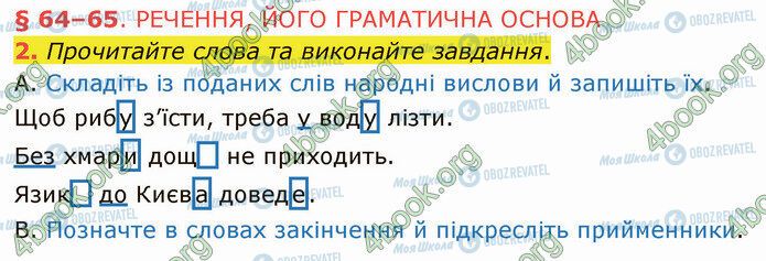 ГДЗ Українська мова 5 клас сторінка §64 (2)