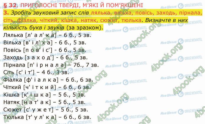 ГДЗ Укр мова 5 класс страница §32 (3)