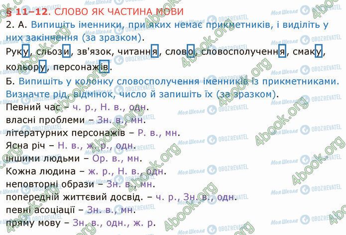 ГДЗ Укр мова 5 класс страница §11 (2)