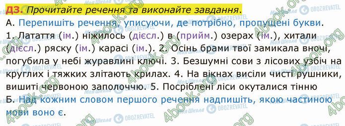 ГДЗ Укр мова 5 класс страница §61 ДЗ
