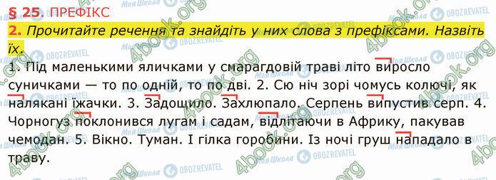 ГДЗ Українська мова 5 клас сторінка §25 (2)