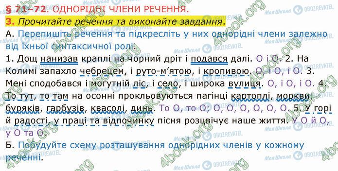 ГДЗ Укр мова 5 класс страница §71 (3)