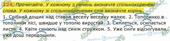 ГДЗ Українська мова 5 клас сторінка 124