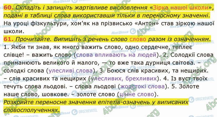 ГДЗ Українська мова 5 клас сторінка 60-61