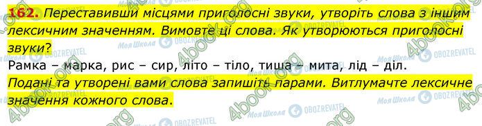 ГДЗ Українська мова 5 клас сторінка 162
