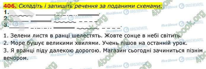 ГДЗ Українська мова 5 клас сторінка 406