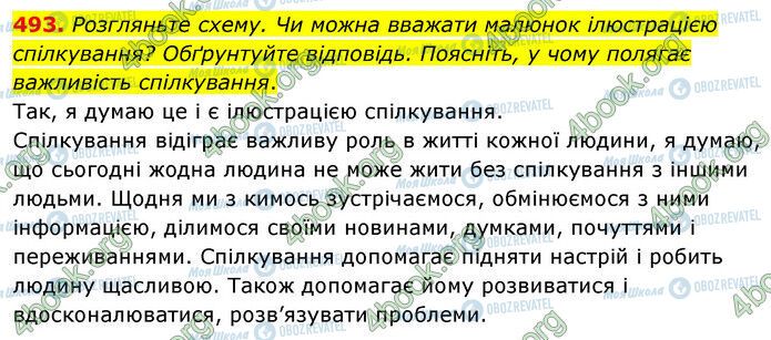 ГДЗ Українська мова 5 клас сторінка 493