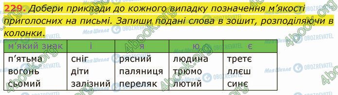 ГДЗ Укр мова 5 класс страница 229