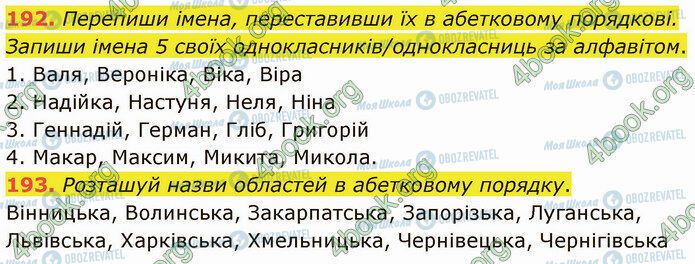 ГДЗ Українська мова 5 клас сторінка 192-193