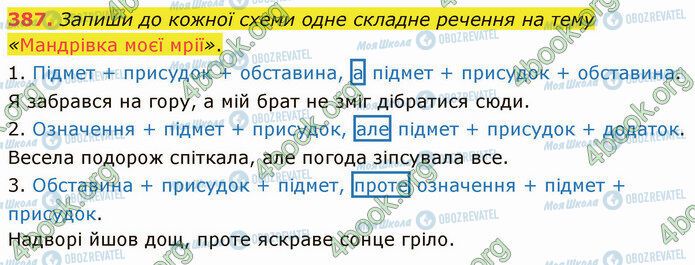 ГДЗ Українська мова 5 клас сторінка 387
