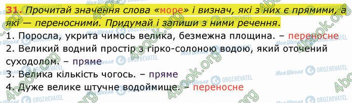 ГДЗ Українська мова 5 клас сторінка 31