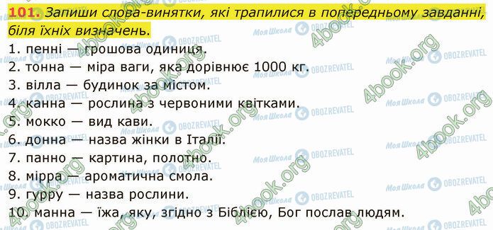 ГДЗ Українська мова 5 клас сторінка 101