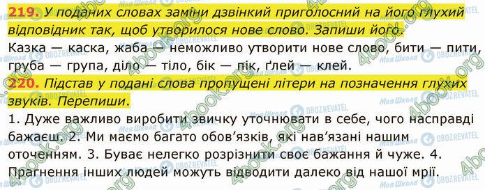 ГДЗ Українська мова 5 клас сторінка 219-220