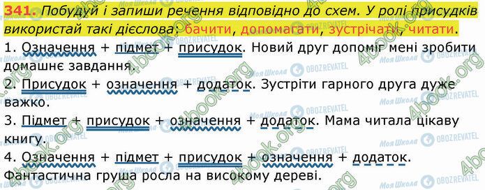 ГДЗ Українська мова 5 клас сторінка 341