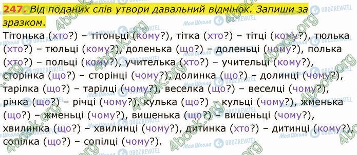 ГДЗ Українська мова 5 клас сторінка 247