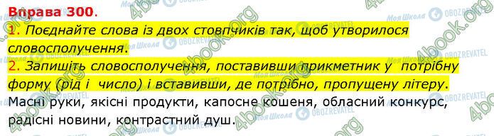 ГДЗ Українська мова 5 клас сторінка 300