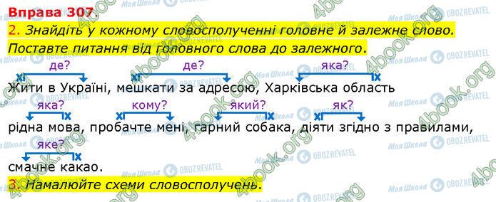 ГДЗ Українська мова 5 клас сторінка 307